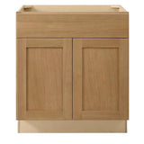 Avondale 30 in. W x 24 in. D x 34.5 in. H Ready to Assemble Plywood Shaker Base Kitchen Cabinet in White Oak