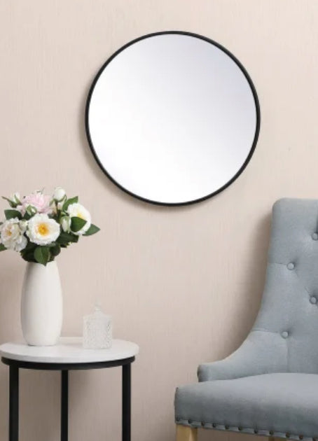 Eternity 21" Diameter Traditional Circular Framed Bathroom Wall Mirror