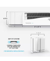 Transom AE 26 in. 4-Speeds Window Fan with Alexa Reversible Exhaust Mode Weather Resistant Case Whole Room