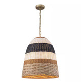 Dylan 3-Light Chandelier Woven Shade Modern/Contemporary Bell Medium Hanging Pendant Light