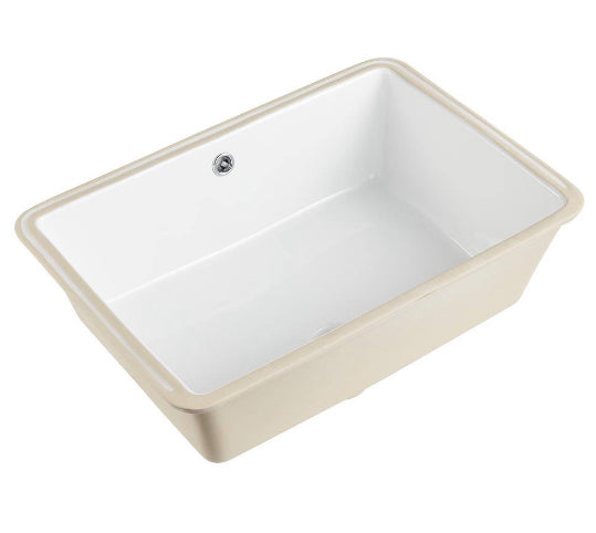 21 in. Rectangular Vitreous China Bathroom Sink in White