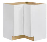 Avondale 36 in. W x 24 in. D x 34.5 in. H Ready to Assemble Plywood Shaker Lazy Susan Corner Cabinet in Alpine White