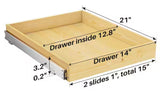 Pull Out Standing Cabinet Organizer, Soft Close Wood Slide Out Drawers for Pots, Full Extension Roll Out Kitchen Shelves
