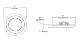 4 in. 2700K-5000K Selectable CCT Surface Integrated LED Downlight Recessed Light with White Round Trim