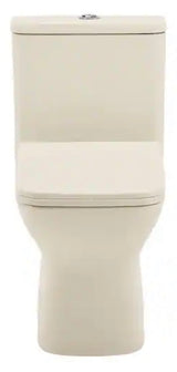 Carre 1-piece 1.1/1.6 GPF Dual Flush Square Toilet in Bisque Seat Included