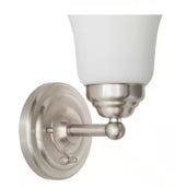 Ashhurst 1-Light Brushed Nickel Wall Sconce with Switch