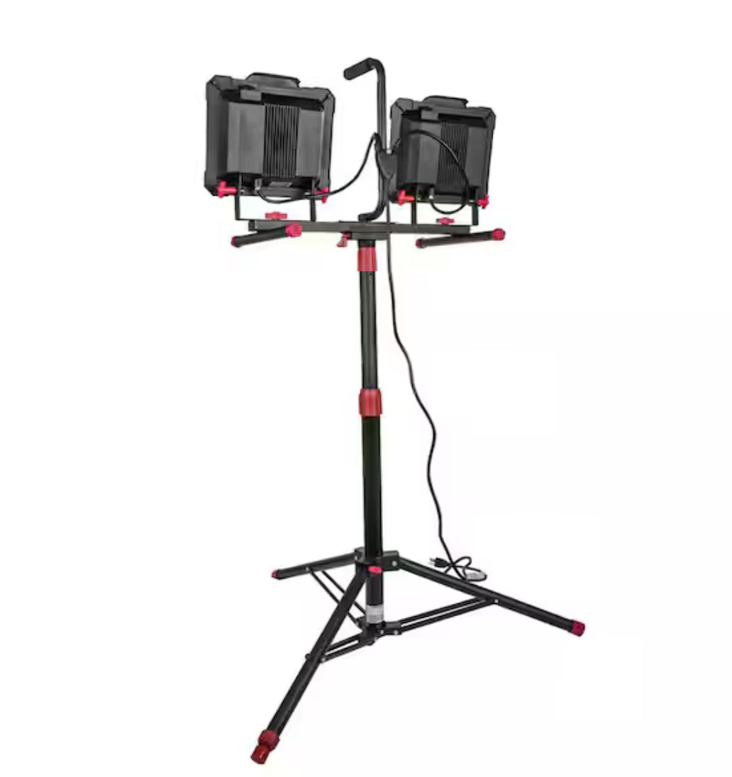 10,000-Lumen Twin-Head LED Work Light