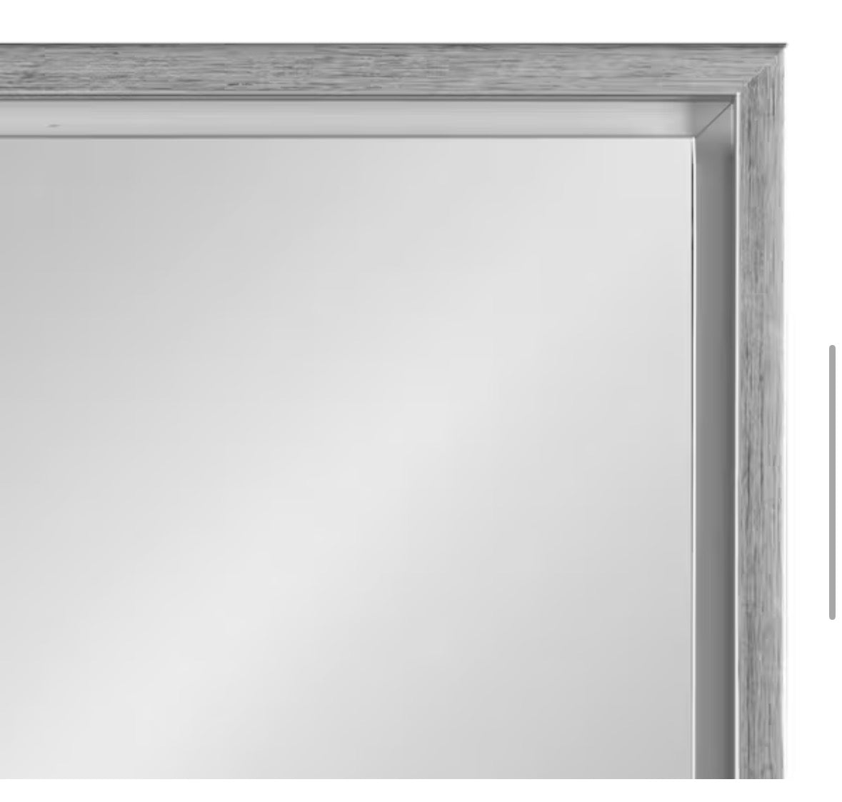 Medium Rectangle Silver Modern Mirror (24 in. H x 18 in. W)