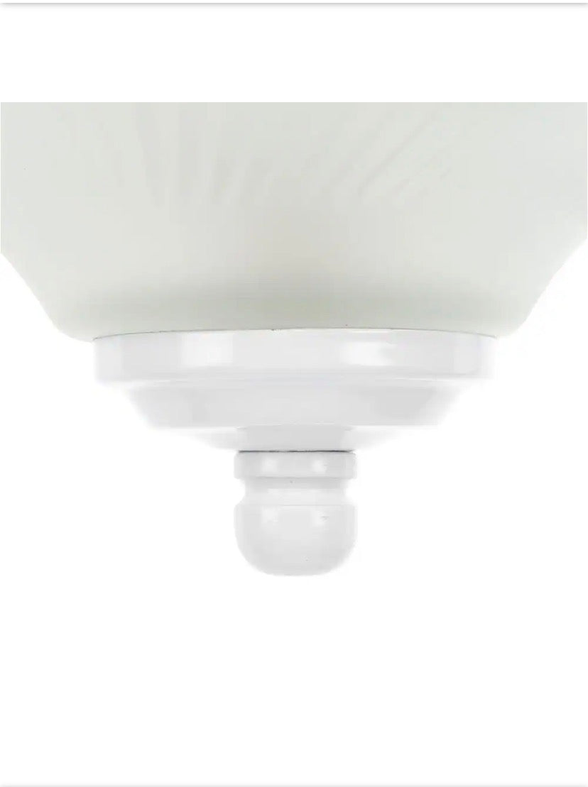 11 in. 2-Light White Flush Mount with Frosted Swirl Glass Shade