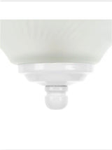 11 in. 2-Light White Flush Mount with Frosted Swirl Glass Shade