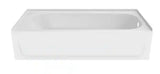 Aloha Plus 60 in. x 32 in. Alcove Soaking Bathtub With Right Drain in White