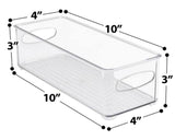 Clear Plastic Storage Bins for Fridge and Pantry Stackable Organizer Set (6-Pack )