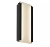Blade Black Modern 3 CCT Integrated LED Exterior Hardwired Garage and Porch-Light Lantern Sconce