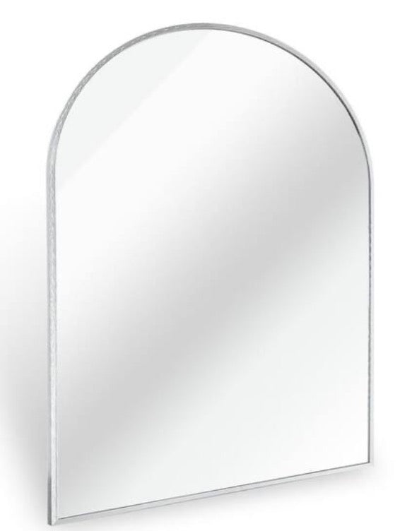 24 in. x 36 in. Metal silver arch mirror