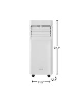 6,000 BTU 115-Volt Portable Air Conditioner for 250 sq. ft Rooms in White, Powered by Hubspace