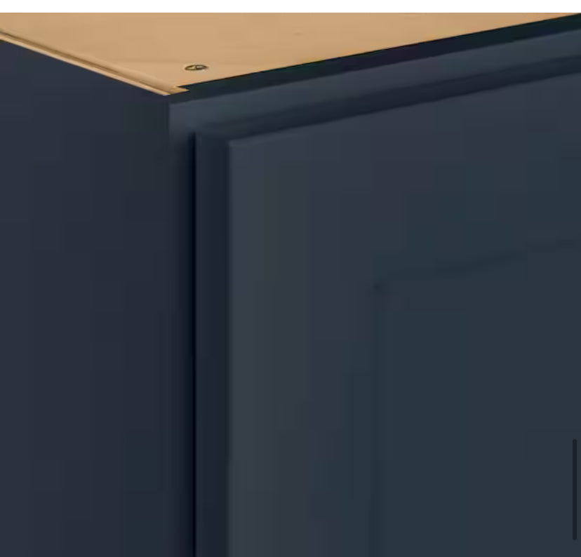 Avondale 36 in. W x 12 in. D x 30 in. H Ready to Assemble Plywood Shaker Wall Kitchen Cabinet in Ink Blue
