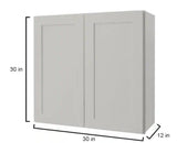 Avondale Shaker Dove Gray Ready to Assemble Plywood 30 in Wall Cabinet (30 in W x 30 in H x 12 in D)