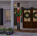 8 ft. Giant-Sized Lantern Nutcracker with LifeEyes LCD Eyes Holiday Yard Decoration