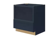 Avondale 30 in. W x 24 in. D x 34.5 in. H Ready to Assemble Plywood Shaker Microwave Base Kitchen Cabinet in Ink Blue