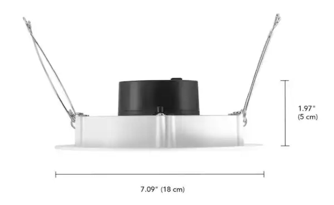 Integrated LED 6-inch Retro Fit Ultra Slim Selectable Color Recessed Light, White, Energy Star, Title 20, Wet Rated