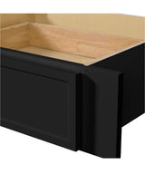 Leyton 30 in. W x 21 in. D x 7.5 in. H Ready To Assemble Plywood Slim Shaker Knee Drawer Base Cabinet in Raven Black