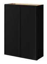 Leyton 30 in. W x 12 in. D x 42 in. H Ready to Assemble Plywood Slim Shaker Wall Kitchen Cabinet in Raven Black
