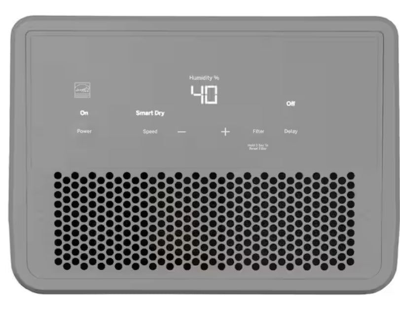 50-Pints for Wet Rooms Up To 4500 sq. ft. Residential Dehumidifier with Bucket in Gray Wi-Fi, ENERGY STAR