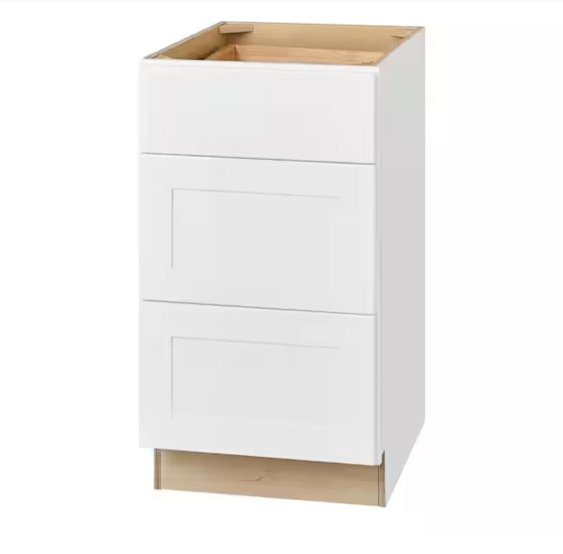 Avondale Shaker Alpine White Quick Assemble Plywood 18 in Drawer Base Kitchen Cabinet (18 in W x 24 in D x 34.5 in H)