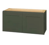 Avondale 30 in. W x 12 in. D x 15 in. H Ready to Assemble Plywood Shaker Wall Bridge Kitchen Cabinet in Fern Green