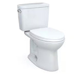 Drake 10 in. Rough In Two-Piece 1.6 GPF Single Flush Elongated Toilet in Cotton White, SoftClose Seat Included