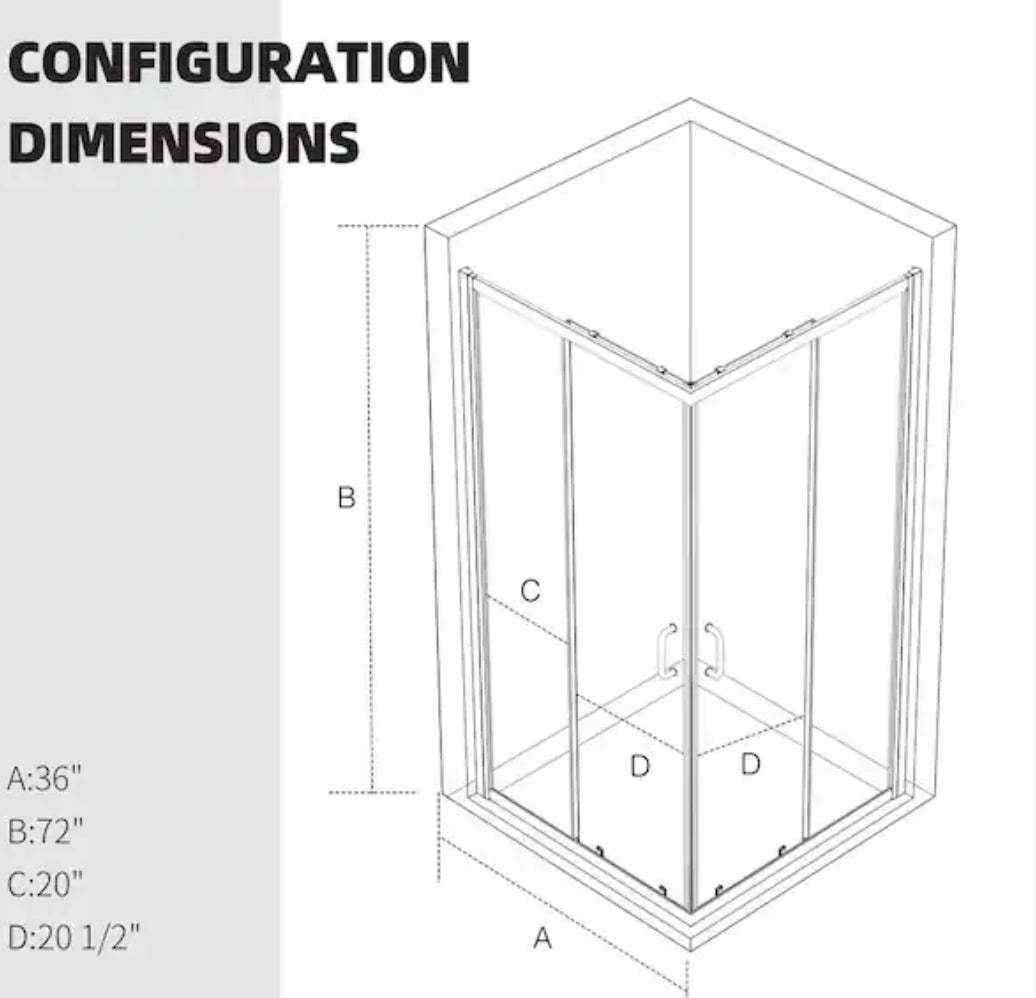 Delta 38 in. x 73.88 in. 2-Piece Direct-to-Stud Corner Wall