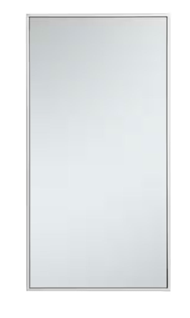 Timeless Home 18 in. W x 36 in. H x Contemporary Metal Framed Rectangle Silver Mirror