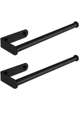 Wall Mount Paper Towel Holder Bulk-Self-Adhesive Under Cabinet In Matte Black(2 pcs)