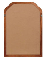 Yellow Brown 20 in. W x 30 in. H Rectangle Solid Wood Frame Mirror with Rounded Corners for Bathroom Living Room Decor