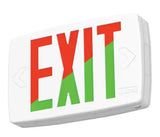 Contractor Select LQM Series 120-277-Volt Integrated LED White and Red and Green Exit Sign