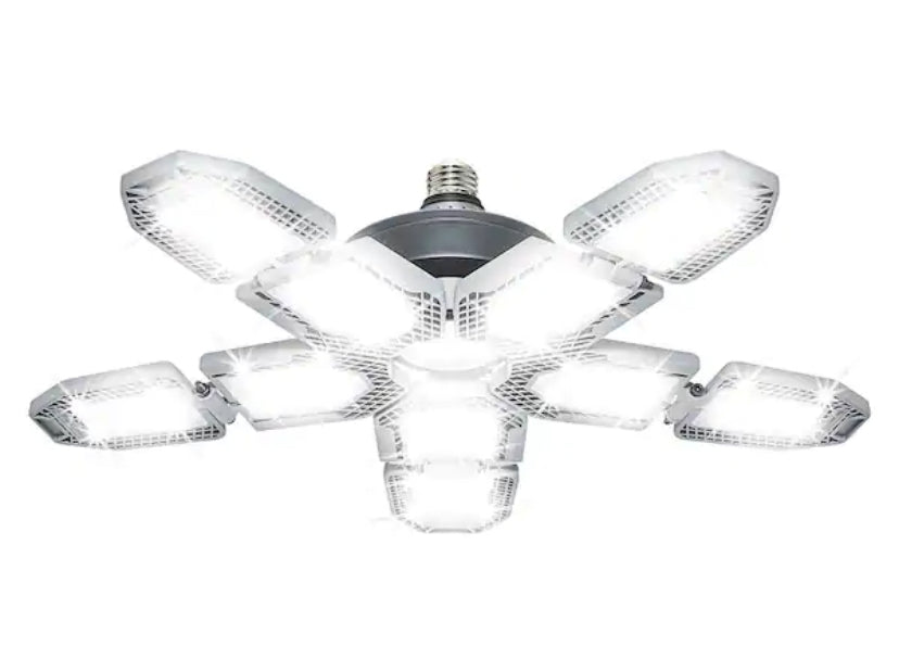 60-Watt Ultra Bright LED Light Bulb 6500K with 10 Adjustable Light Panels