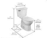 Champion Two-Piece 1.28 GPF Single Flush Round Chair Height Toilet with Slow-Close Seat in White