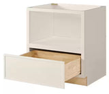 Leyton 30 in. W x 24 in. D x 34.5 in. H Ready to Assemble Plywood Slim Shaker Microwave Base Cabinet in Antique White