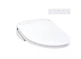KS6 Washlet Electric Heated Bidet Seat for Elongated Toilet in Cotton White