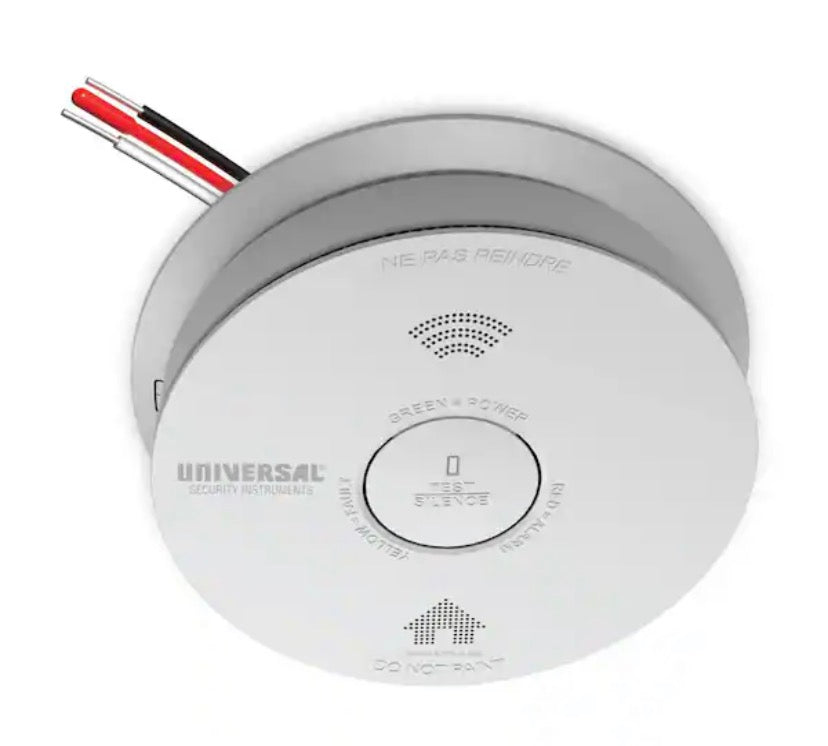 Hardwired and 10-Year Battery Backup Smoke Detector with Photoelectric Sensor and Voice Alert