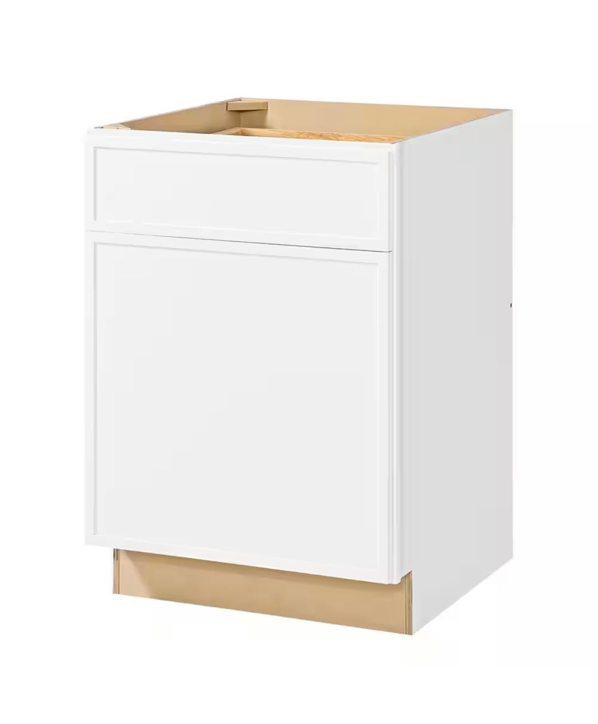 Leyton 24 in. W x 24 in. D x 34.5 in. H Ready to Assemble Plywood Slim Shaker Base Kitchen Cabinet in Alpine White