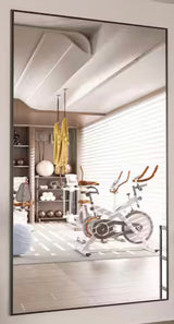 32 in. W. x 71.2 in. H Modern Rectangle Aluminum Alloy Full Length Mirror Black Wall Mirror/Floor Mirror