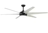 Windward 68 in. White Color Changing Integrated LED Matte Black Ceiling Fan with Light Kit, DC Motor and Remote