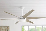 Windward 68 in. White Color Changing Integrated LED Matte White Ceiling Fan with Light Kit, DC Motor and Remote