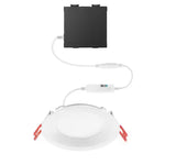 Premium Series 4 in. LED, 2-Level Lumen Select, Baffle Canless Recessed Light, Adjustable CCT