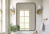 24 in. W x 36.2 in. H Rectangular Aluminum Frame Square Silver Wall Mirror