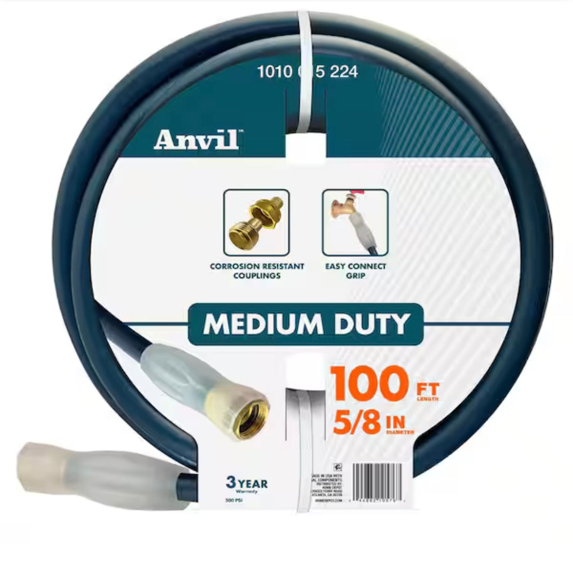 5/8 in. Dia x 100 ft. Standard Duty Green Garden Hose