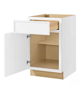 Leyton 21 in. W x 24 in. D x 34.5 in. H Ready to Assemble Plywood Slim Shaker Base Kitchen Cabinet in Alpine White