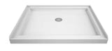 SlimLine 32 in. x 32 in. Single Threshold Alcove Shower Pan Base in White with Center Drain