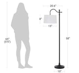 Carver 58 in. Black Downbridge Floor Lamp